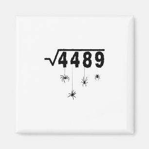 67 Meme Math Teacher 6 7 Halloween Spiders Square  Magnet