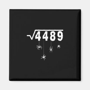 67 Meme Math Teacher 6 7 Halloween Spiders Square  Magnet