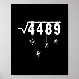 67 Meme Math Teacher 6 7 Halloween Spiders Square Poster