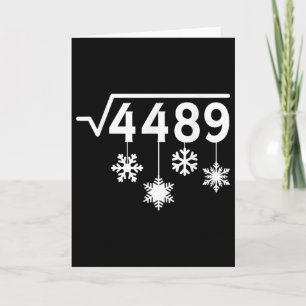 67 Meme Math Teacher Christmas Snowflakes Square R Card
