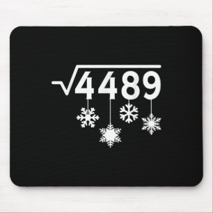 67 Meme Math Teacher Christmas Snowflakes Square R Mouse Pad