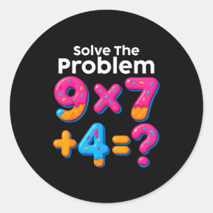 67 Meme Math Teacher Ice Cream Drip 6 7 Brainrot S Classic Round Sticker