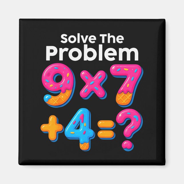 67 Meme Math Teacher Ice Cream Drip 6 7 Brainrot S Magnet (Front)