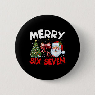 67 Meme Merry Six Seven Santa Coquette Funny Chris 6 Cm Round Badge