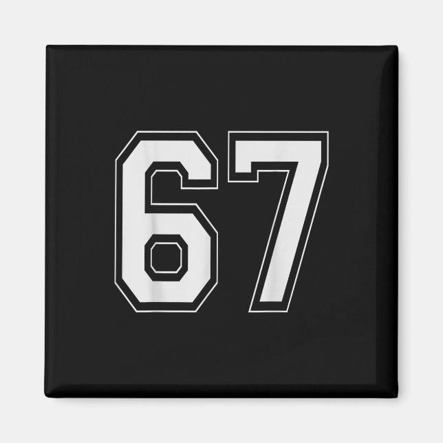 67 Meme Number Six Seven Gen Alpha Slang 6 7  Magnet (Front)