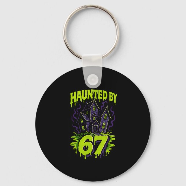 67 Meme Parents Halloween Costume Brain Rot 6-7 Si Key Ring (Front)