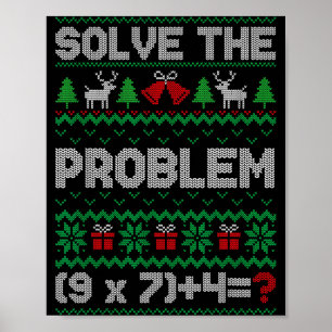 67 Meme Pemdas Math Joke Teacher Ugly Christmas Sw Poster