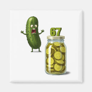 67 Meme Pickle Surprise A Jar Of Sliced Pickles Cu Magnet