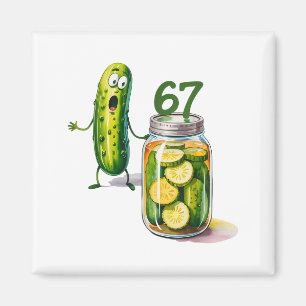 67 Meme Pickle Surprise A Jar Of Sliced Pickles Cu Magnet