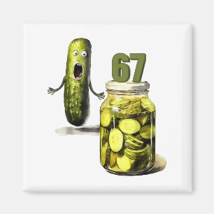 67 Meme Pickle Surprise A Jar Of Sliced Pickles Cu Magnet