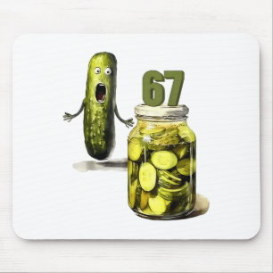 67 Meme Pickle Surprise A Jar Of Sliced Pickles Cu Mouse Pad