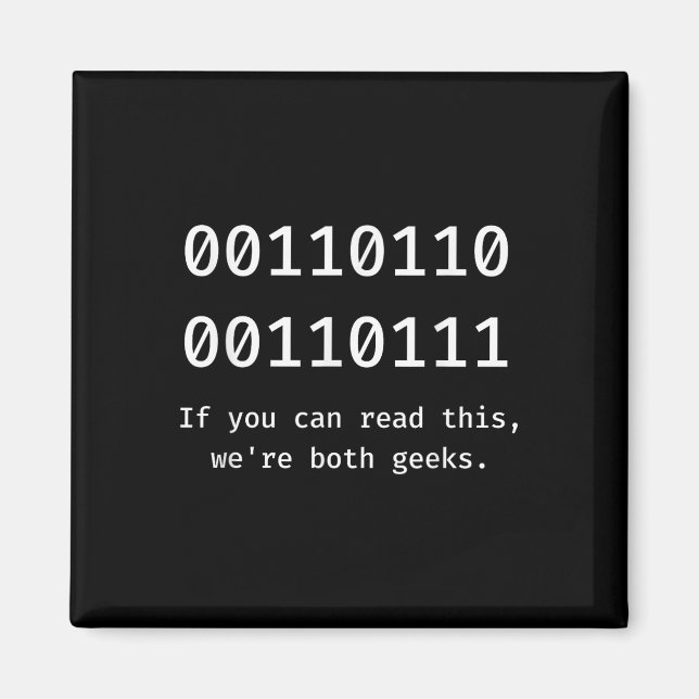 67 Meme Programmer Binary Code Funny Six Seven Pro Magnet (Front)