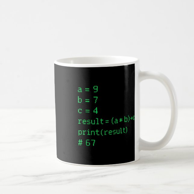 67 Meme Python Code Result Geek Humor Six Seven Pr Coffee Mug (Right)