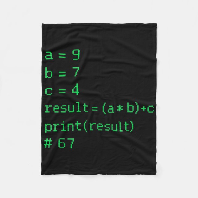 67 Meme Python Code Result Geek Humor Six Seven Pr Fleece Blanket (Front)