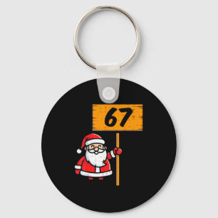 67 Meme Santa Funny Christmas 6 7 Xmas Boys Teen K Key Ring