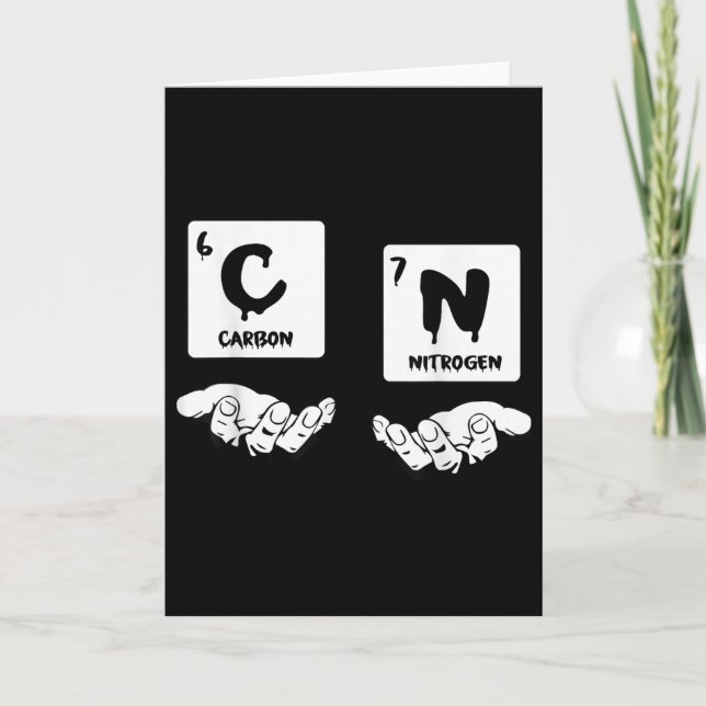 67 Meme Science Chemistry Nerd Periodic Table Humo Card (Front)