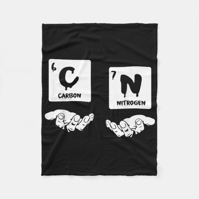67 Meme Science Chemistry Nerd Periodic Table Humo Fleece Blanket (Front)