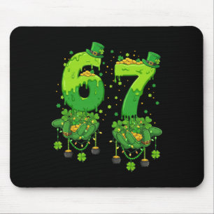67 Meme Shamrocks Six Seven Shamrocks 6-7 St Patri Mouse Pad