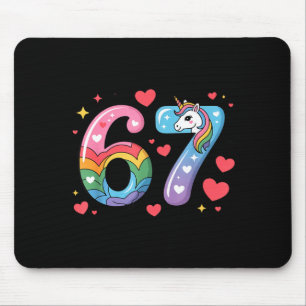 67 Meme Shirt Number Funny Six Seven 6 7  Mouse Pad