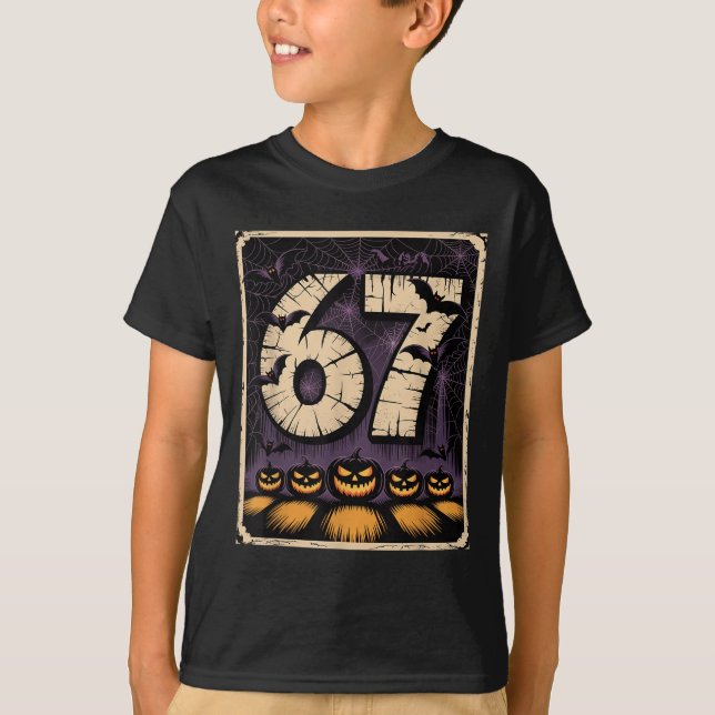 67 Meme Shirt _ Six Seven Funny Halloween Design  (Front)
