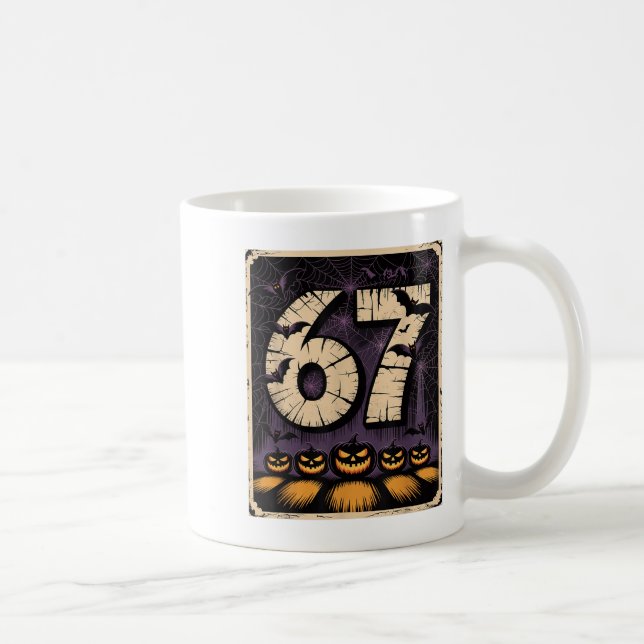 67 Meme Shirt _ Six Seven Funny Halloween Design  Coffee Mug (Right)