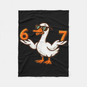 67 Meme Silly Goose 6 7 Funny Six Seven 6-7 Gen Al Fleece Blanket