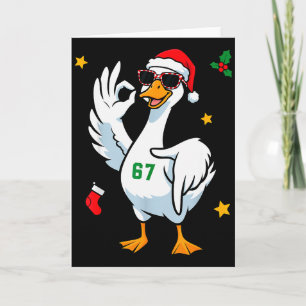 67 Meme Silly Goose 6 7 Funny Six Seven Christmas  Card