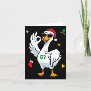 67 Meme Silly Goose 6 7 Funny Six Seven Christmas Card