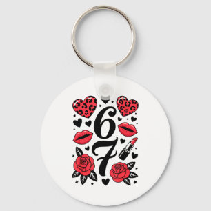 67 Meme Six Seven 67 Meme Six Seven 6 7 Valentine Key Ring