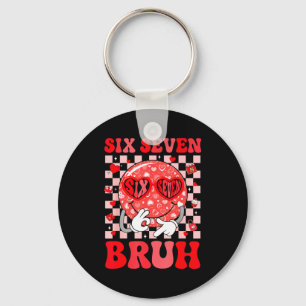 67 Meme Six Seven 6 7 Bruh Valentine Heart Boys Gi Key Ring