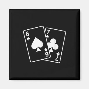 67 Meme Six Seven 6–7 Funny Playing Cards Magnet