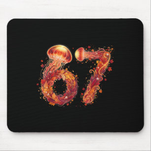 67 Meme Six Seven 6 7 Humor Jellyfish Thanksgiving Mouse Pad