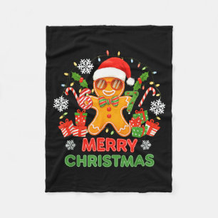 67 Meme Six Seven 6 7 Meme Funny Christmas Gingerb Fleece Blanket