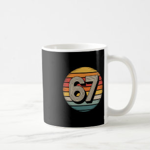 67 Meme Six Seven 6 7 Shirt Meme Funny Number Vint Coffee Mug