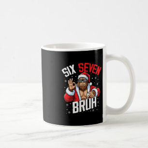 67 Meme Six Seven Bruh Bigfoot Santa 6 7 Funny Chr Coffee Mug