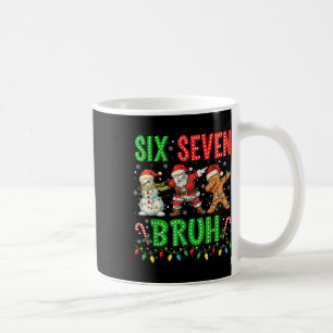 67 Meme Six Seven Bruh Dabbing Santa 6 7 Funny Chr Coffee Mug