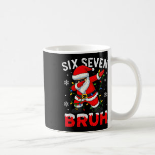 67 Meme Six Seven Bruh Dabbing Santa Funny Christm Coffee Mug