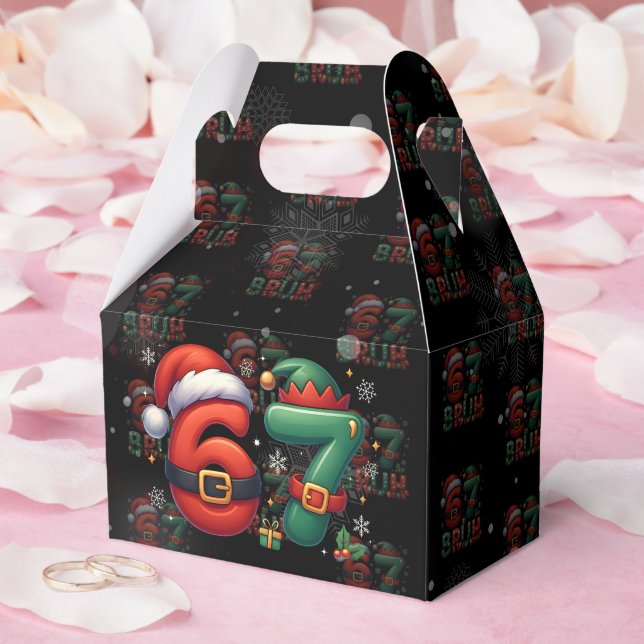 67 Meme Six Seven Bruh Funny Christmas 6 7 Favour Box (Wedding)