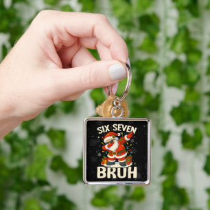 67 Meme Six Seven Bruh Funny Christmas 6 7 Key Ring