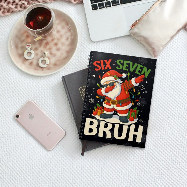 67 Meme Six Seven Bruh Funny Christmas 6 7 Notebook (Creator Uploaded)