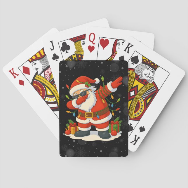 67 Meme Six Seven Bruh Funny Christmas 6 7 Playing Cards (Back)