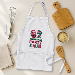 67 Meme Six Seven Bruh Funny Christmas 6 7 Standard Apron