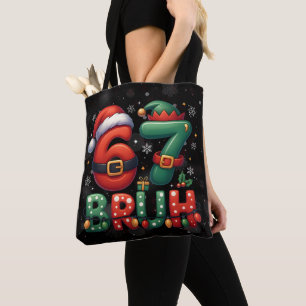 67 Meme Six Seven Bruh Funny Christmas 6 7 Tote Bag