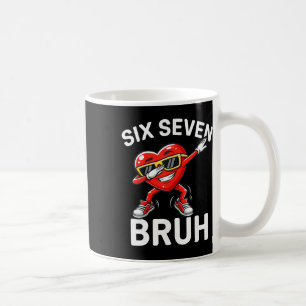 67 Meme Six Seven Bruh Heart Dabbing 6 7 Valentine Coffee Mug