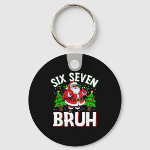 67 Meme Six Seven Bruh Santa Funny Christmas Kids  Key Ring