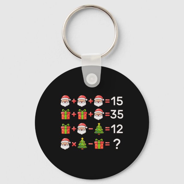 67 Meme Six Seven Christmas Math Equation Xmas Log Key Ring (Front)
