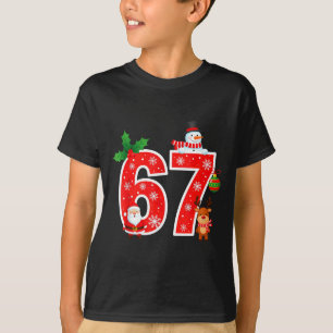 67 Meme Six Seven Christmas Pajamas For Women Men T-Shirt