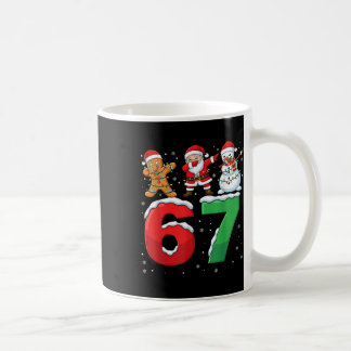 67 Meme Six Seven Dabbing Santa 6 7 Funny Christma Coffee Mug