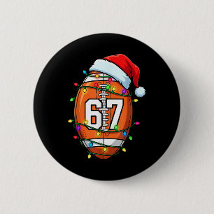 67 Meme Six Seven Football Santa Funny Christmas M 6 Cm Round Badge
