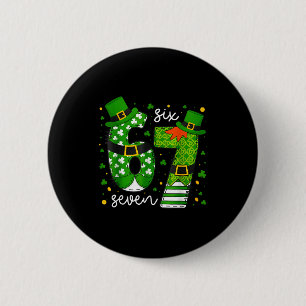 67 Meme Six Seven For Kids Boys Girls St Patricks 6 Cm Round Badge
